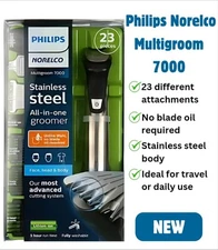 Philips Norelco Multigroom 7000 Trimmer Kit – 23 Attachments, NEW
