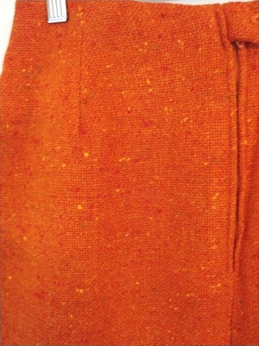 1960's Pandora Costume Maker Vintage MOD Tweed Orange Skirt - Picture 2 of 17