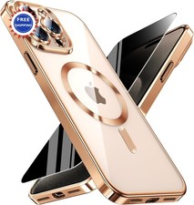 iPhone 15 Pro Max Case Magnetic with Privacy Screen Protector Camera Cover