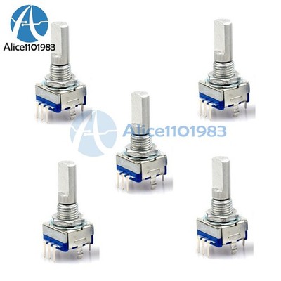 5PCS EC11 Digital Half-axis Rotary Encoder Potentiometer With Switch 5 Pin 20mm 