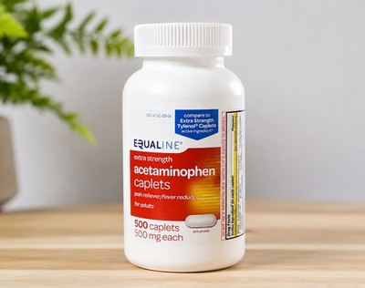 500 Count Extra Strength Acetaminophen 500mg Caplets Pain Reliever Fever Reducer