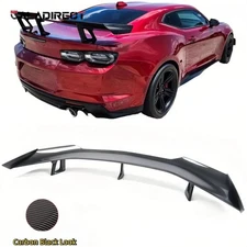 Carbon Fiber Look Rear Trunk Spoiler Wing For 16-22 Chevy Camaro LT LS RS ZL1 SS