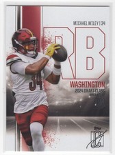 #199 Michael Wiley 2024 Topps Signature Class Base = RC Washington Commanders