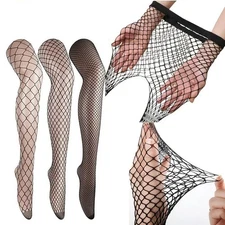 Women Black Fishnet Tights, Comfortable Mesh High Elastic Soft Pantyhose