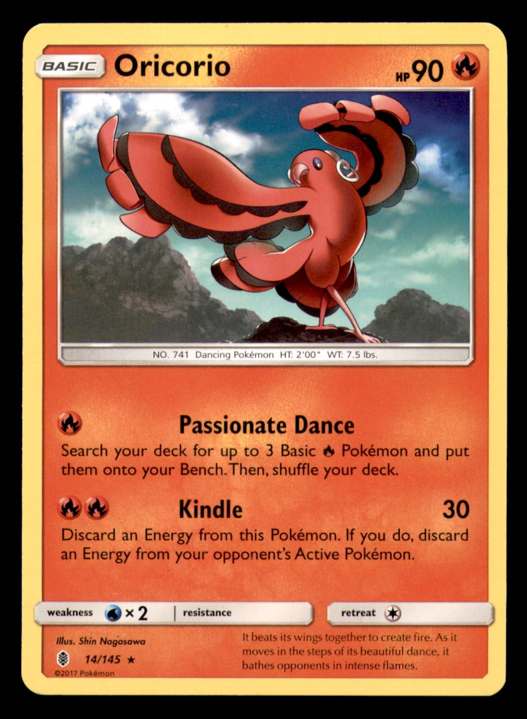 Oricorio 14/145 Rare Guardians Rising Pokemon Near Mint