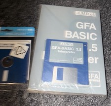 GFA BASIC 3.5 Dolmetscher - seltenes Buch & Diskette f&uuml;r Commodore AMIGA