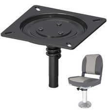 Boat Seat Base Mount, Heavy Duty Marine Boat Seat Pedestal with Fixed Welded ...