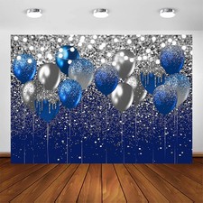 Avezano Royal Blue Glitter Backdrop for Birthday Wedding Prom Graduation Photogr