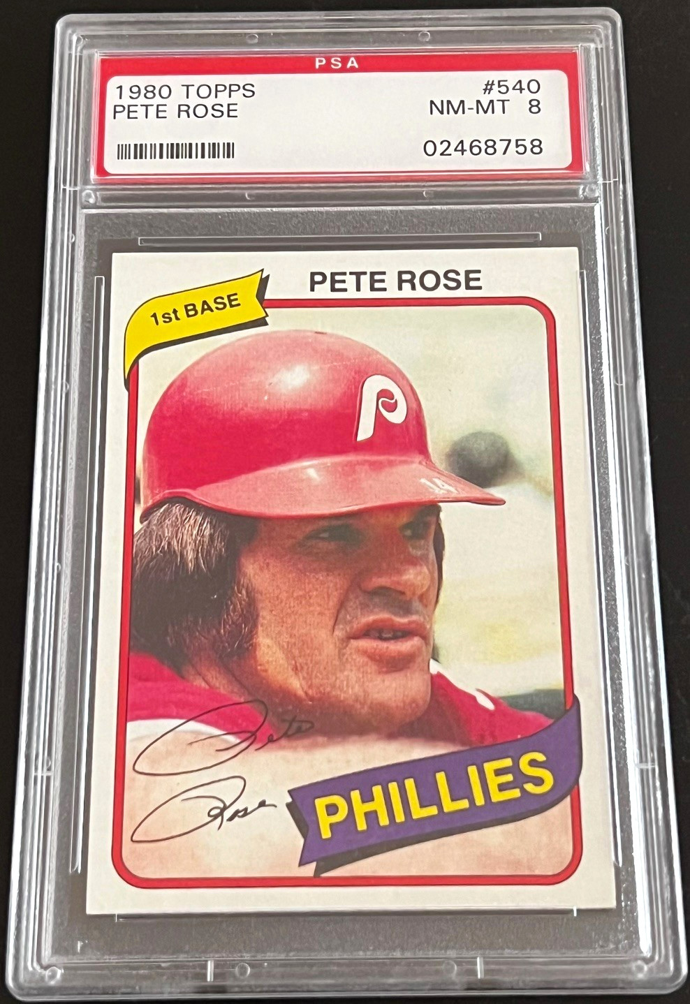 1980 TOPPS #540 PETE ROSE PSA 8 CENTERED - WE COMBINE SHIPPING