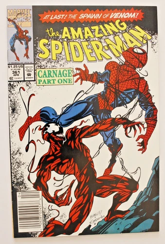 AMAZING SPIDER-MAN  361 1ST PRINT NEWSSTAND   VF/NM  MARVEL 1992