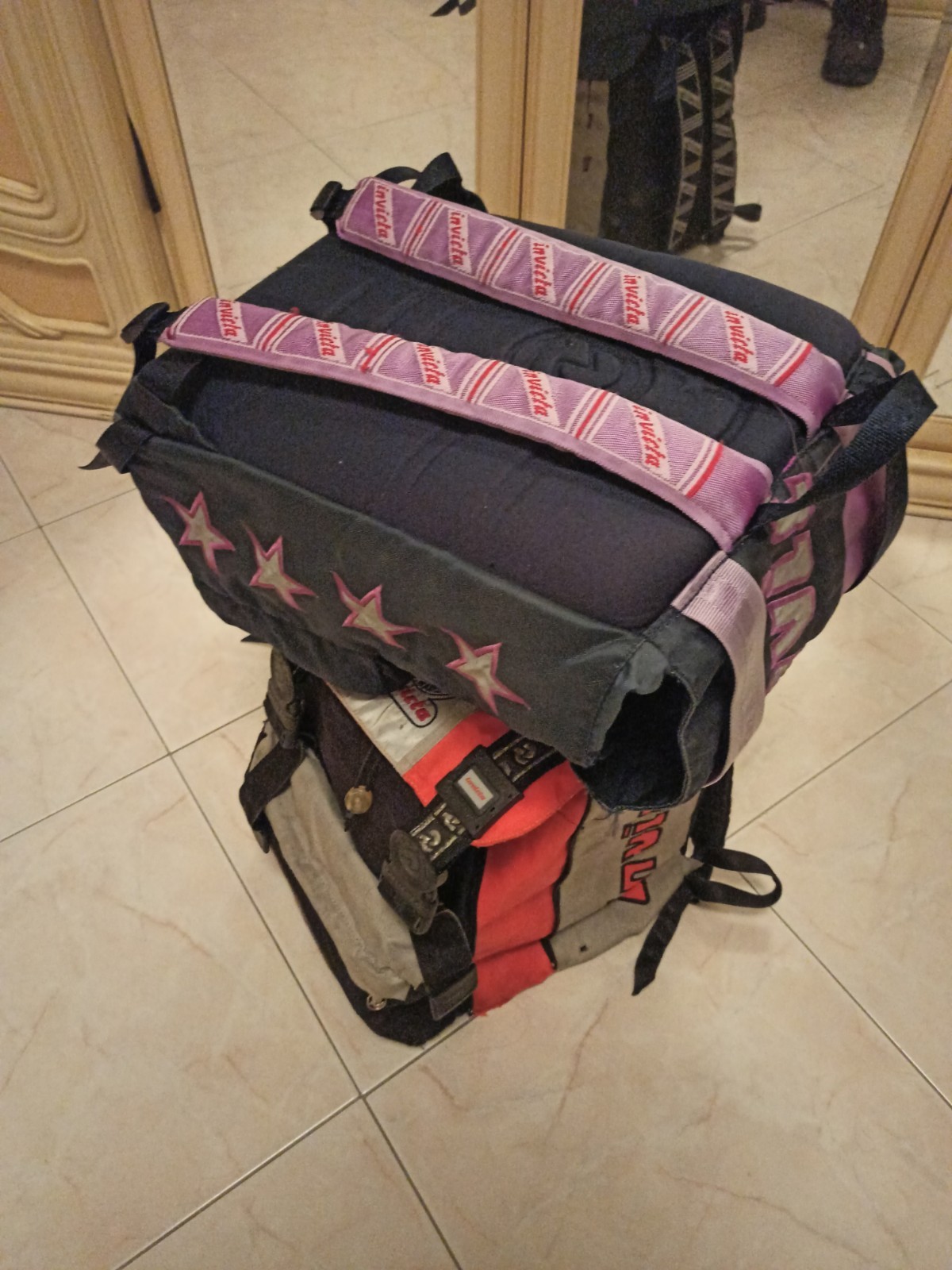 Invicta Two backpack multicolor USED vintage impo… - image 4