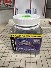LOT OF 70 PLATINUM TOOLS CAT5/5e Connectors In Jar FACTORY SEALED Clear EZ-RJ45
