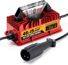 48 Volt Golf Cart Battery Charger, 15 AMP 48V Smart Golf Cart Charger for Club C