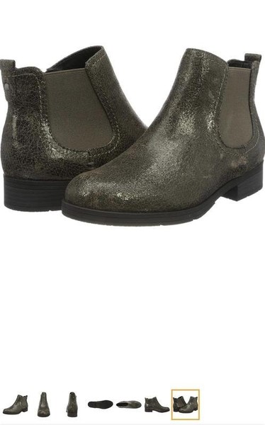 Women Jana Chelsea Boots Brown Textile 39