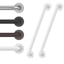 2 Pack 16 Inch Grab Bars for Wall White, Safety Shower Grab Bars for Seniors ...