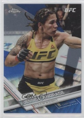 2017 Topps Chrome UFC Blue Wave Refractor 35/75 Jessica Andrade #45 a4e