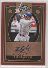 2019 Panini Leather & Lumber Holo Silver 22/25 Ronald Guzman #AU-RG Auto w6f