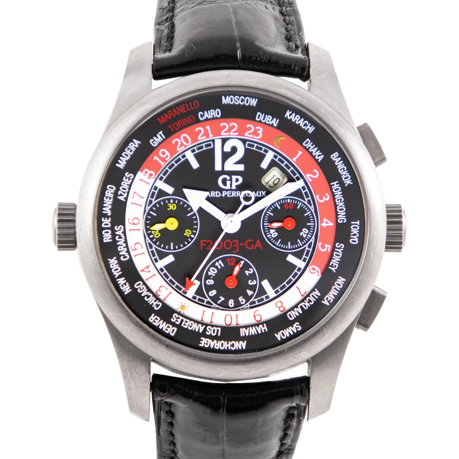 Girard Perregaux — Girard-Perregaux World Time Black Dial 43mm Titanium