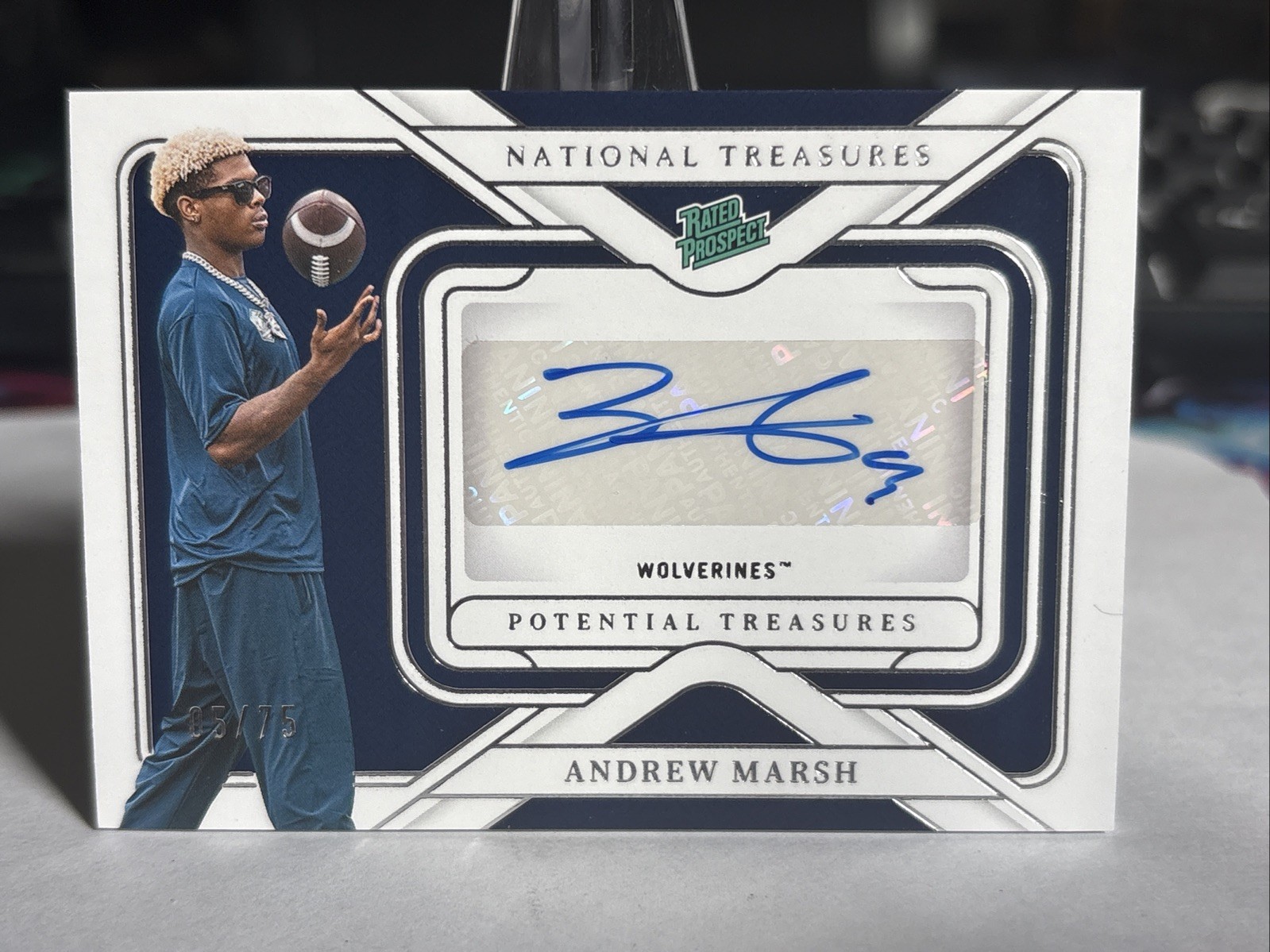 2025 Panini National Treasures Potential Treasures Andrew Marsh Auto /75 RC