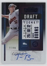 2020 Panini Contenders Pick 2 Draft Ticket Blue 27/99 Tanner Burns Auto 0yg9