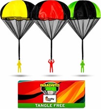 NUTTY TOYS Parachute Toys for Kids - Tangle Free Outdoor Flying Parachute Men...