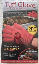 One Pair Red Tuff Glove Hot Surface Protective Gloves for Kitchen and BBQs