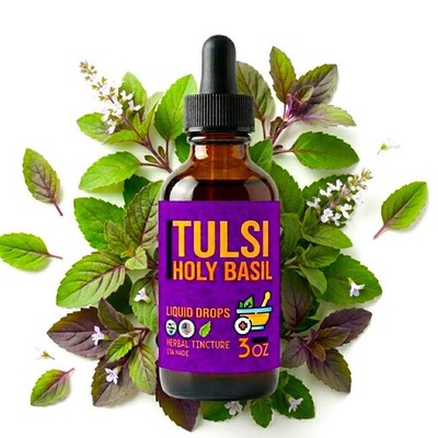 Tulsi Holy Basil Extract - Tulsi Tincture - Liquid Drops - Drink Mix - DXL - USA