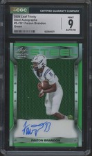 2026 Leaf Trinity Steel Green Faizon Brandon 1/1 RC Rookie Mint CGC 9 10 Auto