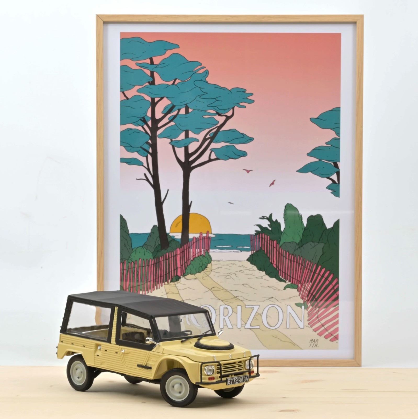 Miniature Norev Citroën Méhari 4x4 1979 beige Hoggar 1/18