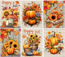 6 Pack Diamond Painting Kits for Adults,5D DIY Fall Diamond Art Kits for Adults