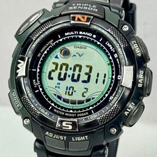 , funktionierendes PROTREK PRW-1500J Radio Solar schwarz khaki