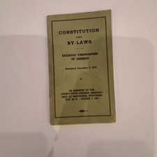 1951 Railroad Yardmasters of America Constitution By-Laws Booklet