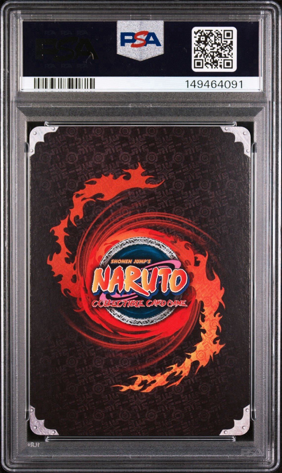 2007 Naruto CCG S6 Jiraiya 1st Edition-Wavy Foil PSA 9 view 2