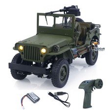 RTR 1/16 Radiocomando Camion Militare 4x4 RC Fuoristrada Modello Sistema Luci