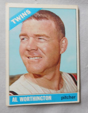 1966 Topps #181 Al Worthington Minnesota Twins Baseball Card VG