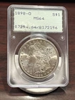 1898-O Morgan Dollar - VAM-11 - MS64 - PCGS (OGH) - Very Lt Toning