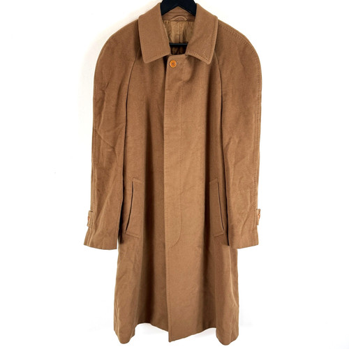 Ballantyne, Ballantyne Mens Overcoat Medium UK 38 Camel Wool Cashmere Made Italy Vintage