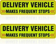 2-Piece Magnetic Car Signs for Frequent Stops, Reflective and Water-Resistant fo