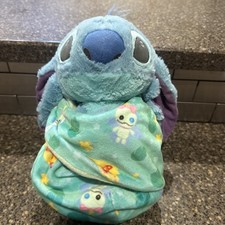 Disney Babies Lilo Stitch Baby STITCH Plush Blanket Pouch Swaddle Stuffed Toy