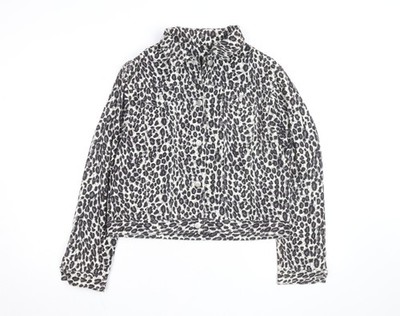 Amanda Smith Petites Damen kurze Jacke mehrfarbig Tiermotiv Größe 10