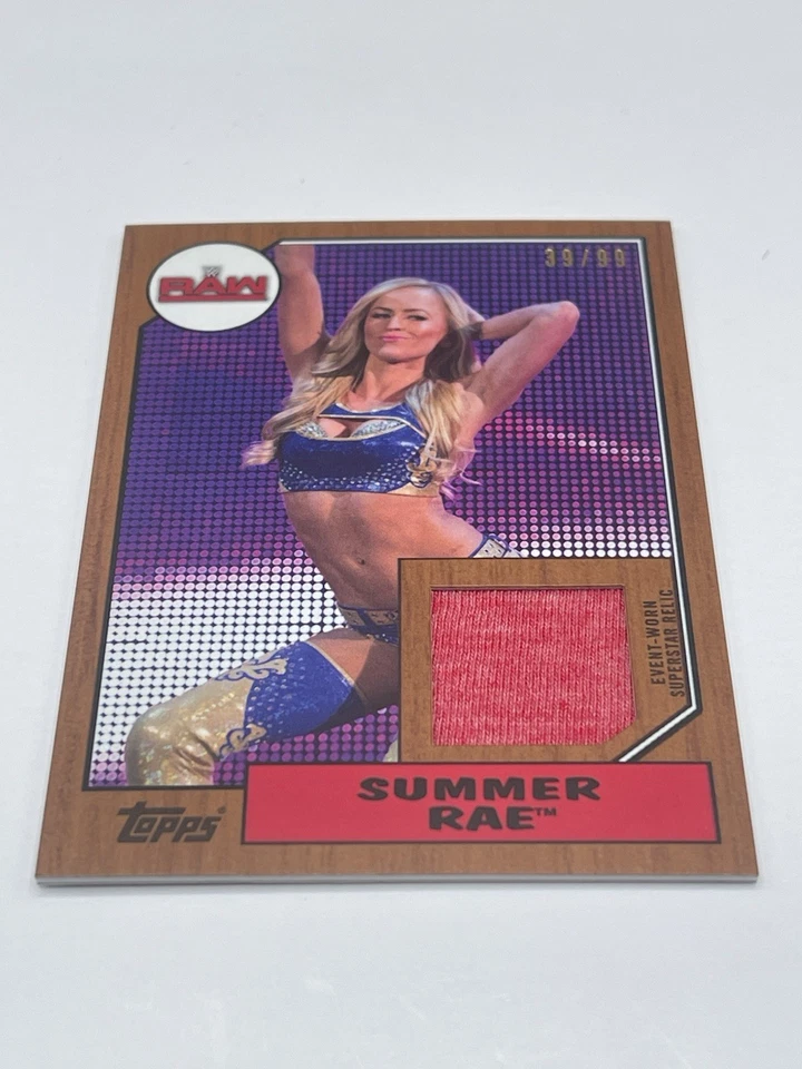 Summer Rae 2017 Topps Heritage WWE Superstar Worn Shirt Relic Bronze /99 #R-SU - Image 2 of 4