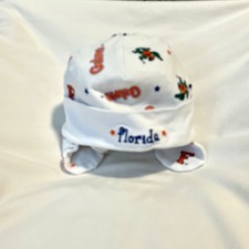  EUC INFANT CAP Florida Gators - White w/Images All Over - Beanie Cap