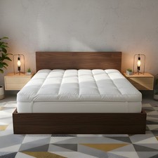 12,5 cm dicke Matratzenauflage Entenfedern & Daunen, Baumwollbezug, weich & atmungsaktiv