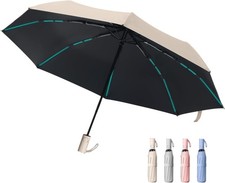 KESHEYOUXUAN Compact Automatic Folding Travel Umbrella-Windproof Rainproof, PF50
