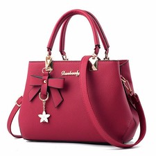 Women Fashion Satchel Handbag PU Leather Ladies Travel Tote Shoulder Bag Large