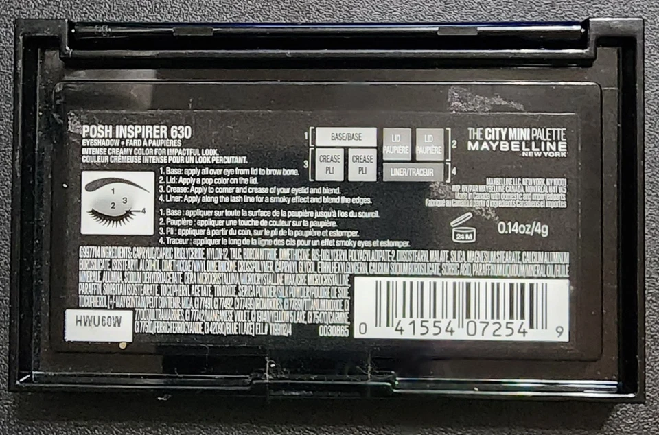 Maybelline New York The City Mini Eyeshadow Palette 630 Posh Inspirer New Sealed - Image 2 of 2