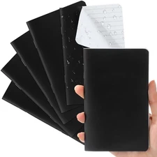 6 Pack Waterproof Lined Notebook 3.5x5.5 Inch Weatherproof Pocket Notepad