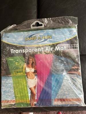 VTG Intex Sand N Sun Emerald Green Transparent Air Mat Pool 72  X 27  59702W NEW