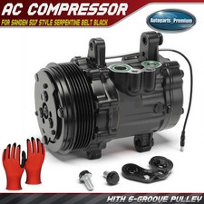 Ac Compressor With Clutch 6-groove Pulley For Sanden Sd7 Style Serpentine Belt Ac Compressor With Clutch 6-groove Pulley For Sanden Sd7 Style Serpentine Belt