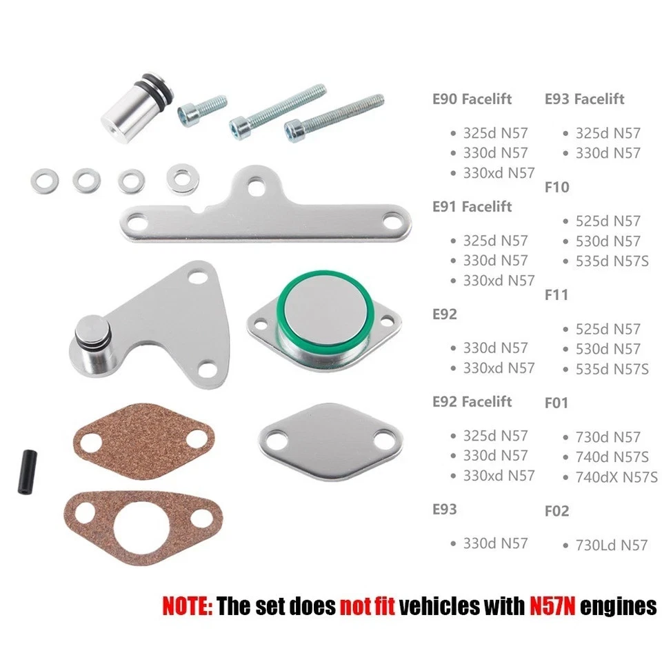 Kit suppression refroidisseur de vanne EGR pour BMW N57 N57S E90 E91 E92 E93... - Photo 4/4